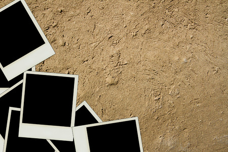 photo frame on clayの写真素材