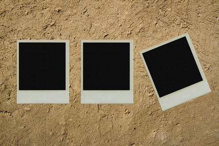 photo frame on clayの写真素材