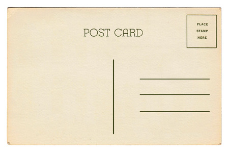 Back of vintage blank postcardの写真素材