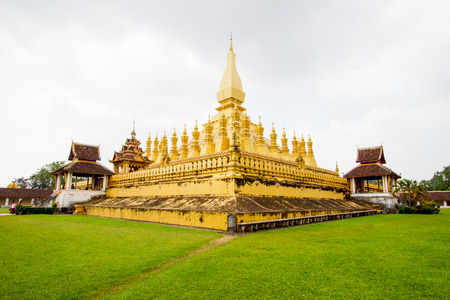 Temple of Phra That Luang, Vientiane, Lao PDRのeditorial素材