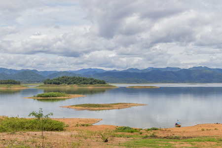 Landscape at Kaeng Krachan Dam in National Park Thailandの写真素材