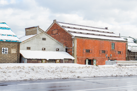 OTARU, JAPAN - 9 DEC, 2015 : Commercial buildings around Otaru cityのeditorial素材