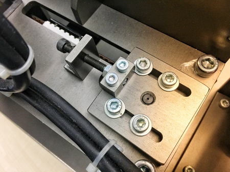 Fixture part with clamp for work at factory