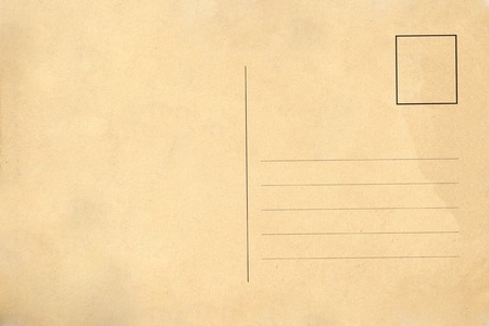 Backside of blank postcard with dirty stainの写真素材