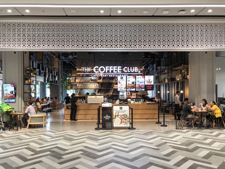 Bangkok Thailand - 13 Oct 2019: A branch of The coffee club open in Samyan mitrtown, This is The 6-floor retail with approximate Net Leasable Area (NLA) 36,000 sqm in Bangkokのeditorial素材