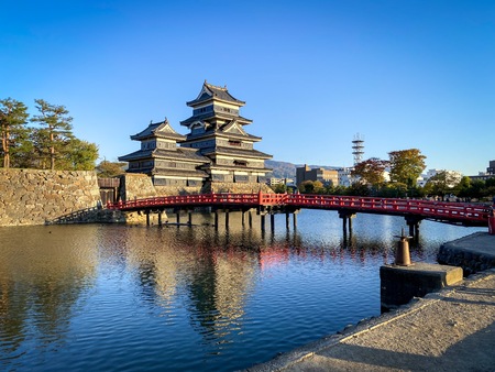 Matsumoto Castle in Matsumoto City, Nagano, Japanのeditorial素材
