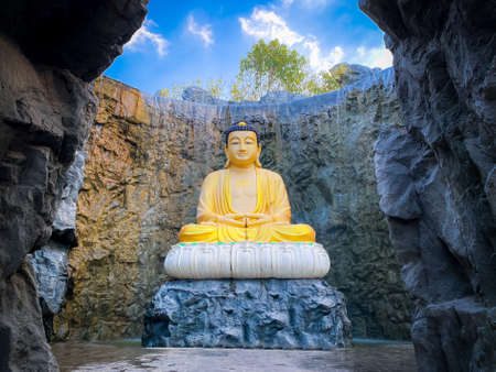 China style Buddha statue in Thailandの写真素材