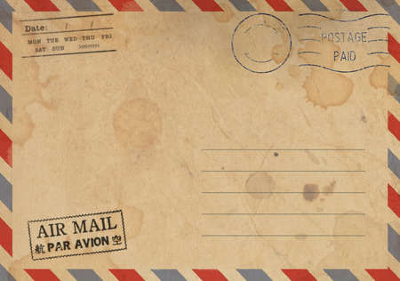 Back side of vintage postcard for writing messageの写真素材