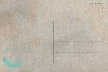 Blank of the old postcard with space for text