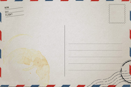 Blank of the old postcard with space for textの写真素材
