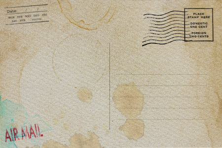 Blank of the old postcard with space for text