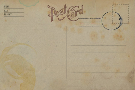 Blank of the old postcard with space for textの写真素材
