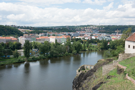View of prague city from fort of Vysehrad,Prague,Czech republicのeditorial素材