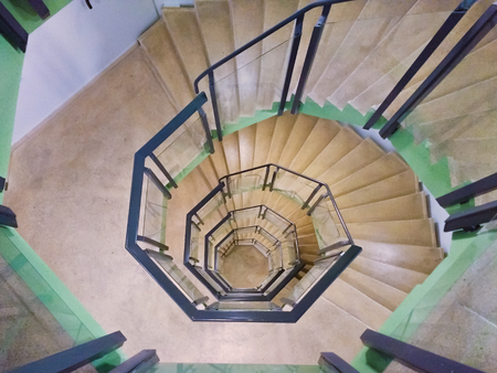 spiral staircase in an old building. Gothenburg , Sweden , 2018の写真素材