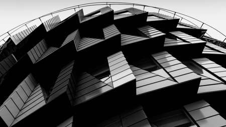 black and white architectural background, gothenburg,swedenの写真素材