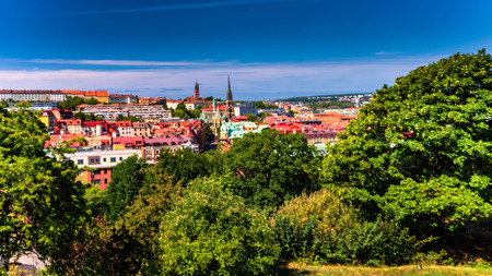 Gothenburg city as seen from Skansen kronan during midday.Gothenburg ,Swedenのeditorial素材