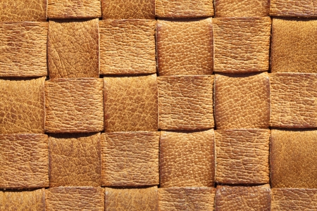 Brown leather woven backgroundの写真素材