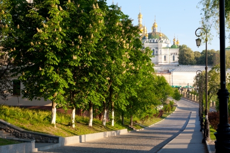  View of Kiev Pechersk Lavra Orthodox Monastery, Ukraineの写真素材