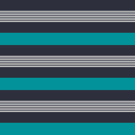 Aqua and Navy seamless stripes pattern. Abstract vector background. Stylish colors. Multi Stripesのイラスト素材
