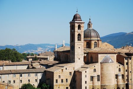 Urbino, a World Heritage Site and a medieval hillside town の写真素材