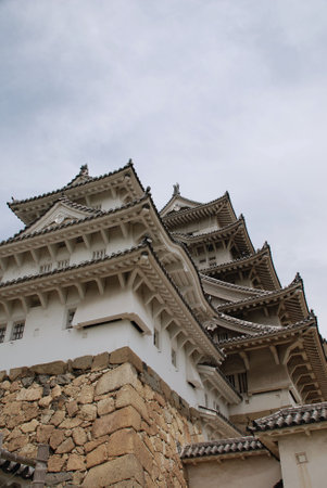 The fairytale castle at Himeji, Japan's most iconic castle and a UNESCO World Heritage Site のeditorial素材