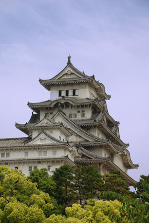 The fairytale castle at Himeji, Japan's most iconic castle and a UNESCO World Heritage Site のeditorial素材