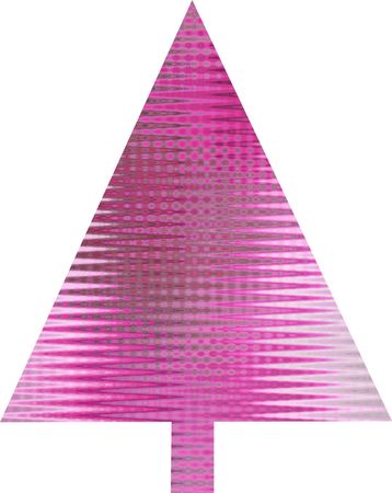 An abstract pink Christmas tree design の写真素材