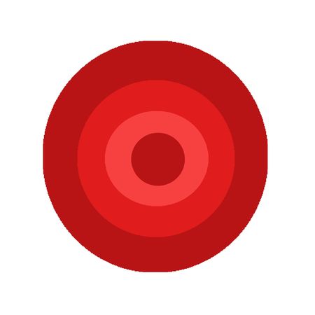 A four-coloured red bulls eye target の写真素材
