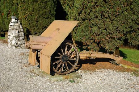 A World War One Italian Howitzer Cannon の写真素材