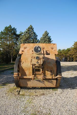 A World War One Italian Howitzer Cannon の写真素材