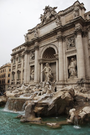 The Baroque Trevi Fountain in Rome, Italy の写真素材