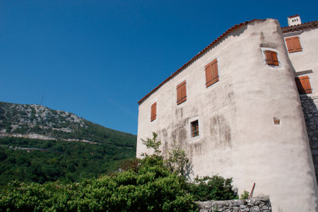 The 16th century castle at Bakar. This Frangipane fortress was commissioned in 1530 by King Ferdinand I.のeditorial素材