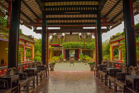 The historic Hainan Assembly Hall in the UNESCO listed central Vietnamese town of Hoi Anのeditorial素材