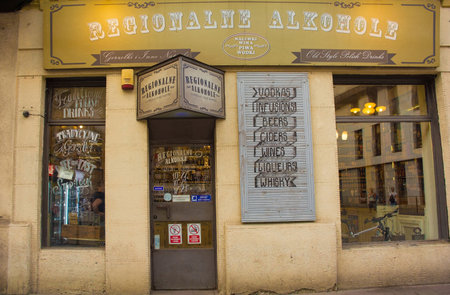 Krakow, Poland - July 9th 2018. A traditional shop in the popular Krakow district of Kazimierzのeditorial素材