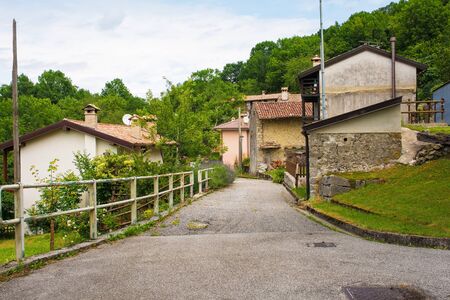 The small historic hill village of Porzus in Friuli-Venezia Giulia, north east Italyの写真素材