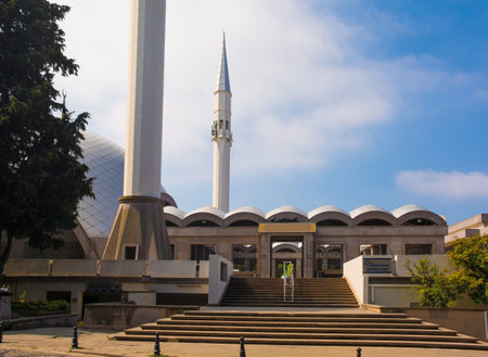 Sakirin Mosque in Uskudar, Istanbul, Turkey. The first mosque to be designed by a woman, and the most carbon neutral mosque in Turkeyのeditorial素材