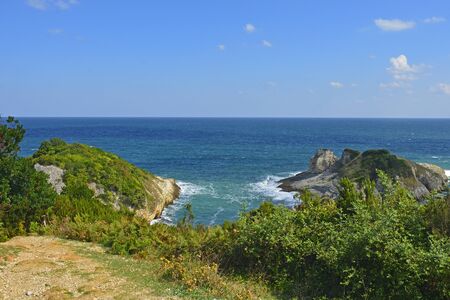 The Black Sea coast at Kilimli Bay, near Agva, Sile, in north west Turkey