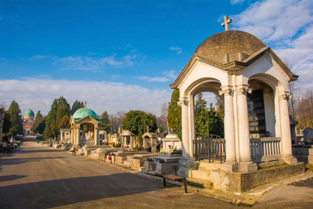 Zagreb, Croatia - December 30th 2018. The historic Mirogoj Cemetery in the Croatian capital Zagrebのeditorial素材