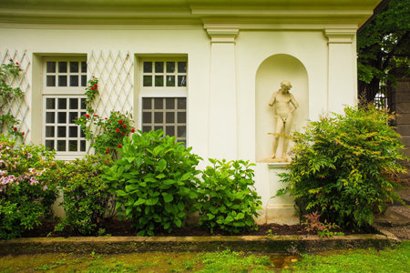 Moruzzo, Italy - May 19th 2019. A formal garden in Friuli Venezia Giulia, north east Italyのeditorial素材