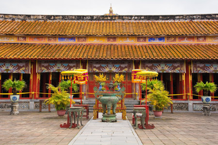 The To Mieu Temple in the Imperial City, Hue, Vietnamのeditorial素材