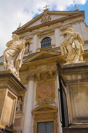 Saints Peter and Paul Church in Krakow, Poland. This Roman Catholic Baroque church on Ul Grodzka was...