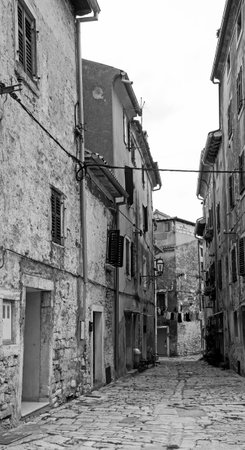 Buildings in the historic village of Vodnjan (also called Dignano) in Istria, Croatiaのeditorial素材