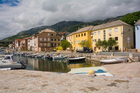 Karlobag, Croatia - May 11th 2023. The village of Karlobag in Lika-Senj county on the Adriatic coast of Croatia, late springのeditorial素材
