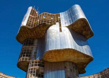 Petrova Gora, Croatia â€“ September 2nd 2023. The now derelict Yugoslav-era WW2 partisan...