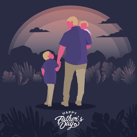 Illustration for Father's Day Greeting Cardのイラスト素材