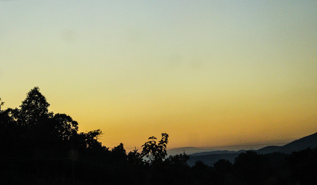 View of mountain before sunset landscape,Lampang,Thailand.の写真素材