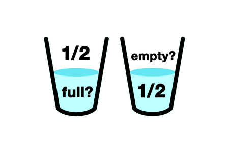 Optimist glass iconのイラスト素材