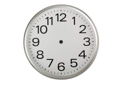 Clock face without the hands isolated on white background Clock face without the hands isolated on white background