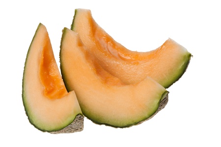 Slices of rockmelon isolated on white background
の写真素材