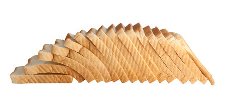 Loaf of sliced bread isolated on white background